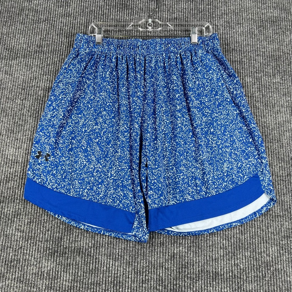 Under Armour Shots Mens XL Extra Large Blue Workout Active Drawstrings Loose Fit